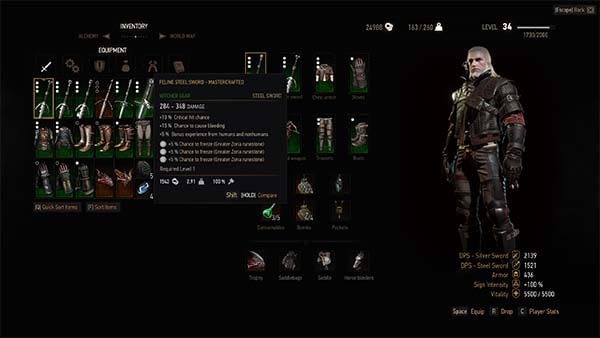 Unrestricted Witcher (and Crafting) Gear
